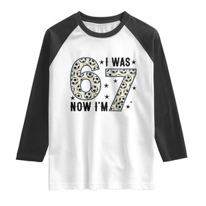 Funny Soccer Raglan Shirt I Was 6 Now I Am 7 Meme TS12 White Black Print Your Wear