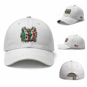Funny Mexico Soccer Baseball Cap Six Seven Meme Trending Gift TS12 Baseball Cap Universal Fit White Print Your Wear