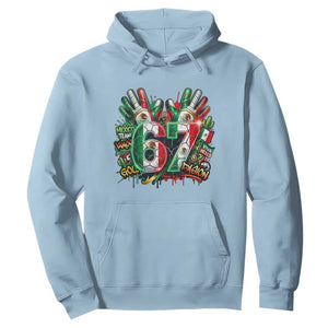 Funny Mexico Soccer Hoodie Six Seven Meme Trending Gift TS12 Light Blue Print Your Wear