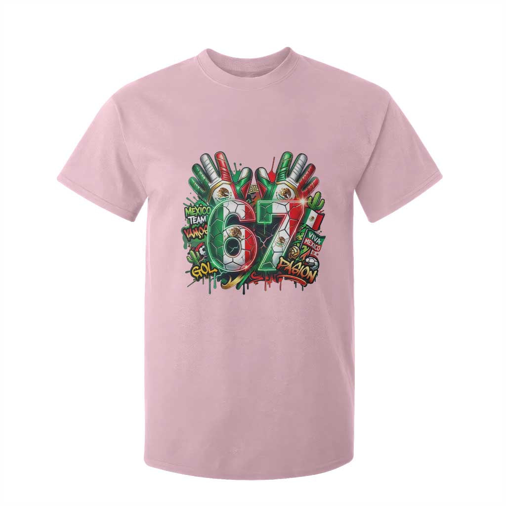 Funny Mexico Soccer T Shirt For Kid Six Seven Meme Trending Gift TS12 Light Pink Print Your Wear