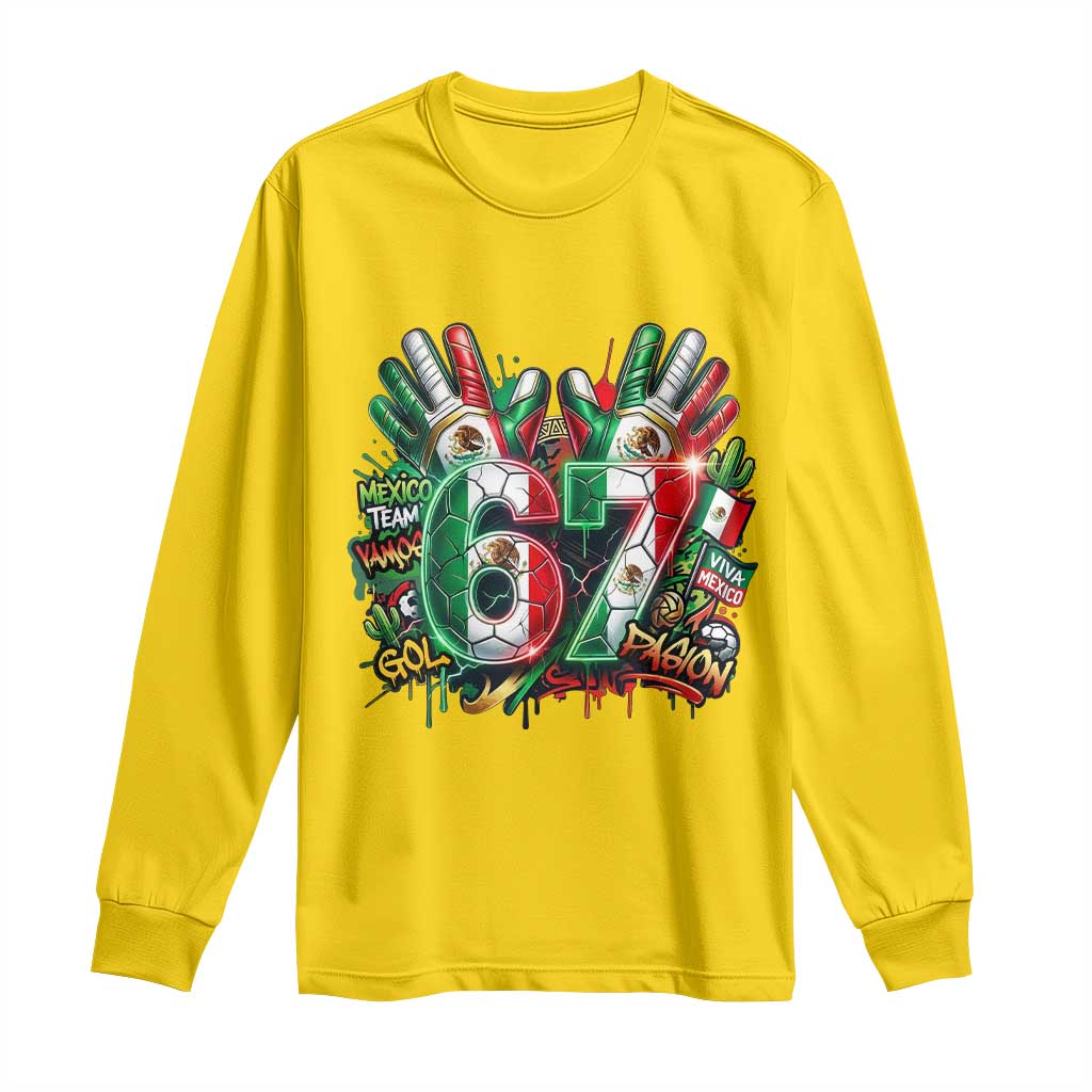 Funny Mexico Soccer Long Sleeve Shirt Six Seven Meme Trending Gift TS12 Daisy Print Your Wear