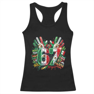 Funny Mexico Soccer Racerback Tank Top Six Seven Meme Trending Gift TS12 Black Print Your Wear