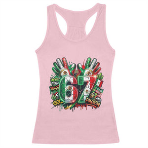 Funny Mexico Soccer Racerback Tank Top Six Seven Meme Trending Gift TS12 Light Pink Print Your Wear