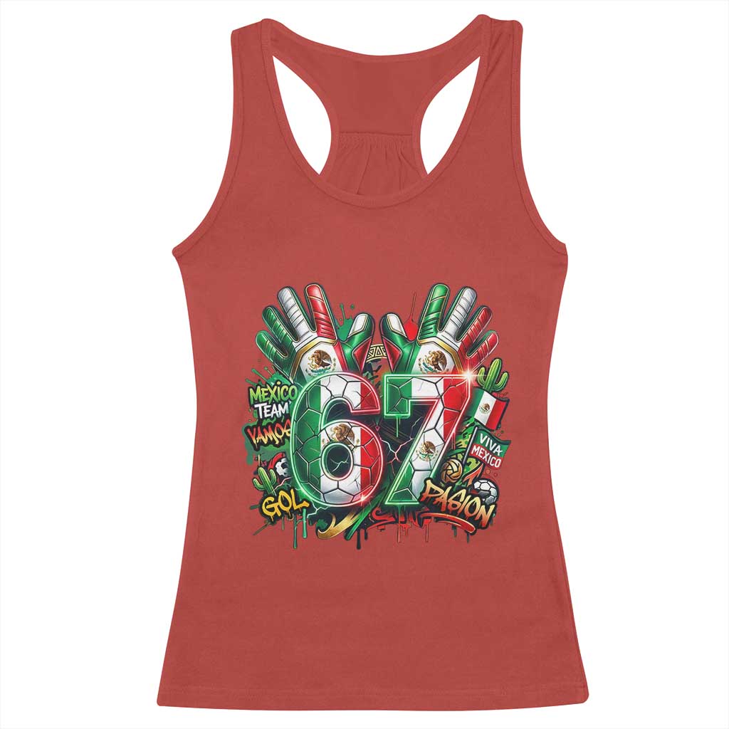 Funny Mexico Soccer Racerback Tank Top Six Seven Meme Trending Gift TS12 Red Print Your Wear