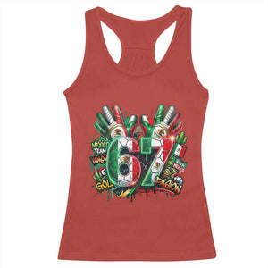 Funny Mexico Soccer Racerback Tank Top Six Seven Meme Trending Gift TS12 Red Print Your Wear
