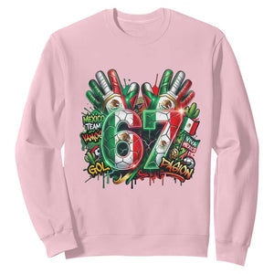 Funny Mexico Soccer Sweatshirt Six Seven Meme Trending Gift TS12 Light Pink Print Your Wear