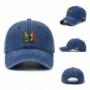 Funny Mexico Soccer Washed Cotton Baseball Cap Six Seven Meme Trending Gift TS12 Washed Cap Universal Fit Royal Blue Print Your Wear