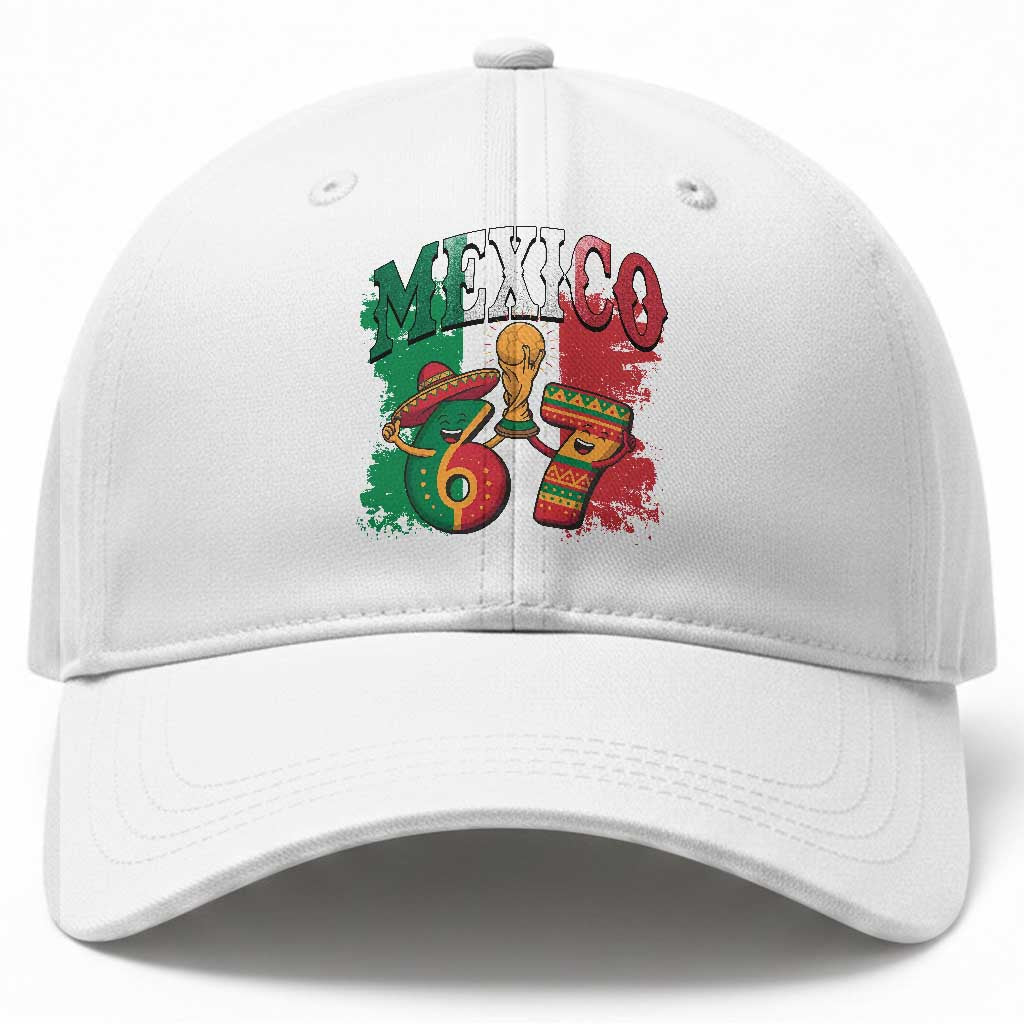 Mexico Soccer Fan Baseball Cap Funny 67 Viral Gen Alpha Slang Gift TS12 Print Your Wear