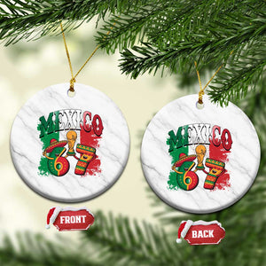 Mexico Soccer Fan Ceramic Ornament Funny 67 Viral Gen Alpha Slang Gift TS12 1pc White Marble Print Your Wear