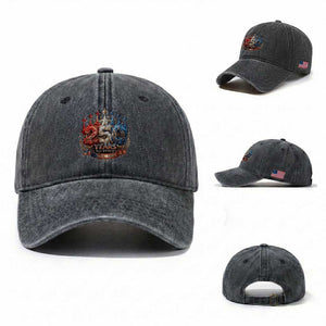 250 Years No Kings Washed Cotton Baseball Cap Patriotic Independence Anniversary TS12 Washed Cap Universal Fit Dark Gray Print Your Wear
