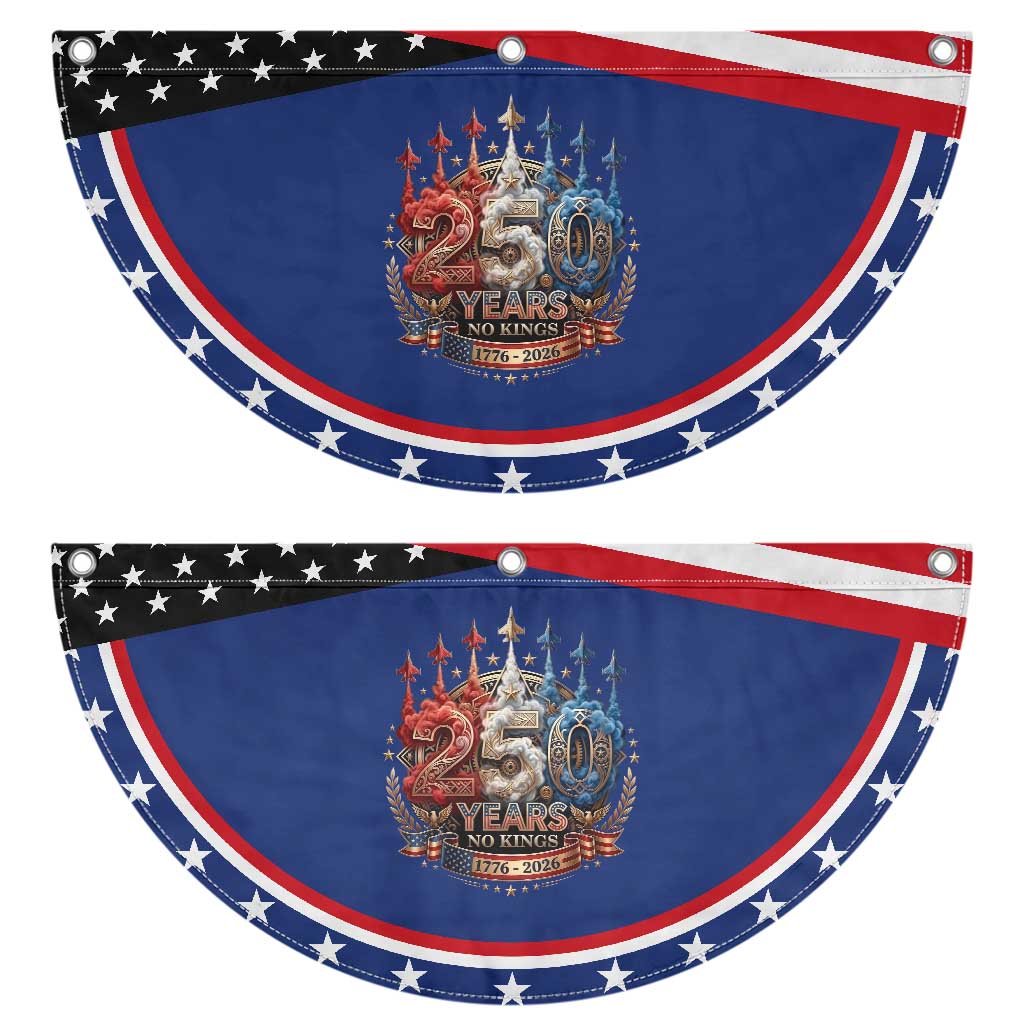 250 Years No Kings Patriotic Fan Flag Independence Anniversary TS12 2pcs pack Classic Navy Print Your Wear