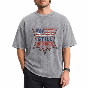 Crown Protest 250 Still No Kings Washed Cotton T-Shirt American Independence Pride