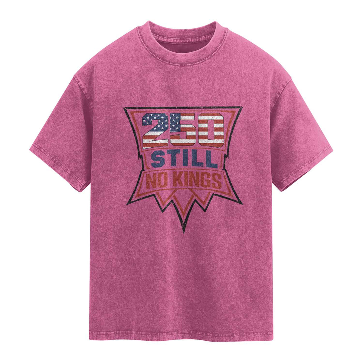 Crown Protest 250 Still No Kings Washed Cotton T-Shirt American Independence Pride