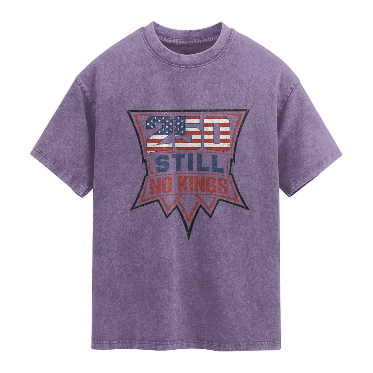 Crown Protest 250 Still No Kings Washed Cotton T-Shirt American Independence Pride