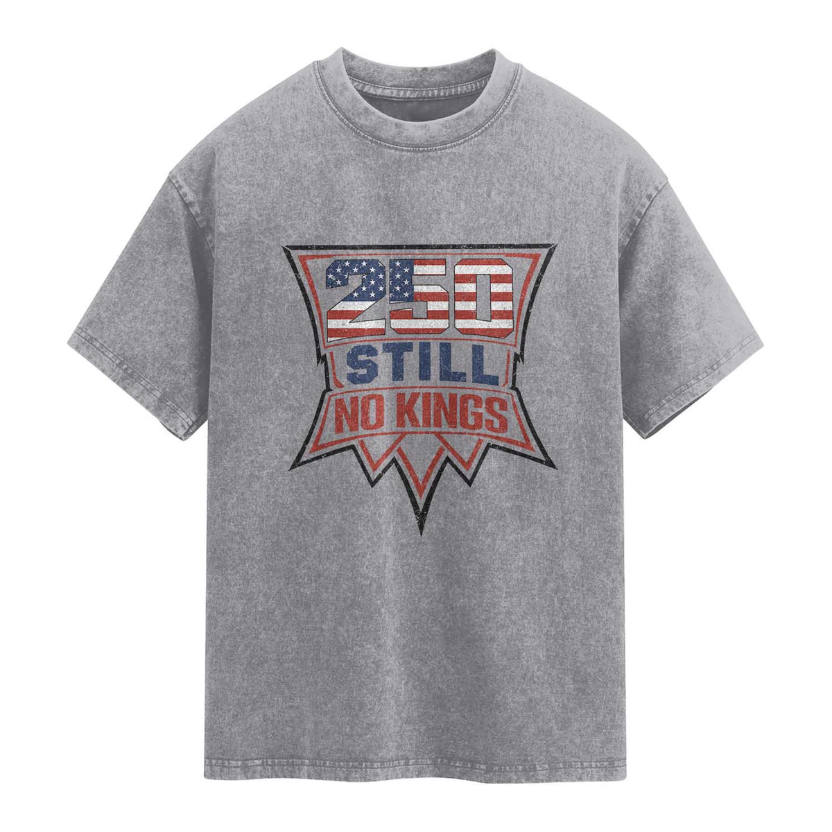 Crown Protest 250 Still No Kings Washed Cotton T-Shirt American Independence Pride