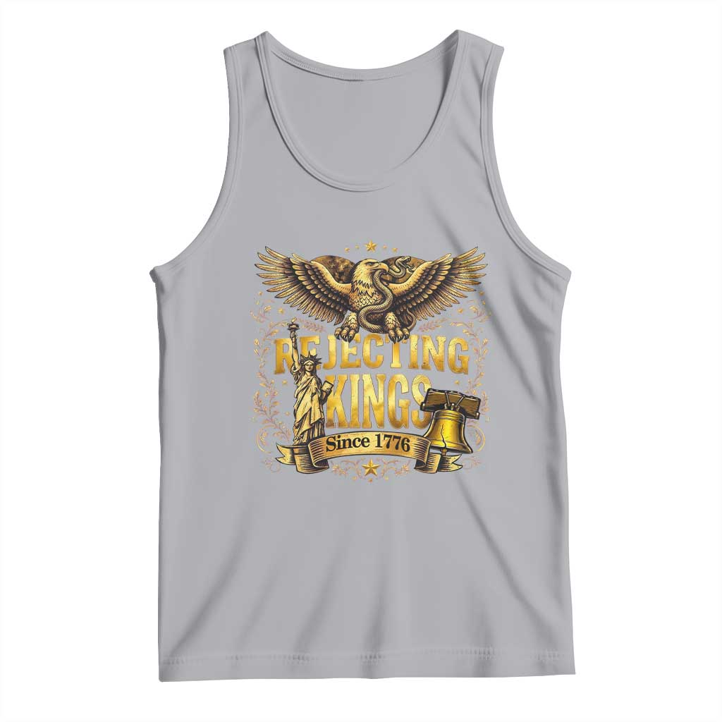 Rejecting Kings Since 1776 Tank Top Eagle Freedom Patriotic TS12 Athletic Heather Print Your Wear