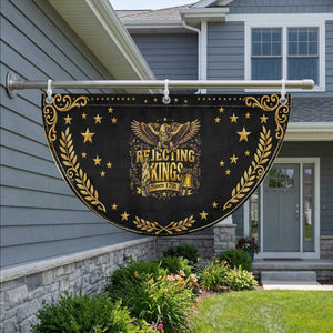 Rejecting Kings Since 1776 Patriotic Fan Flag Eagle Freedom TS12 2pcs pack Vintage Black Print Your Wear