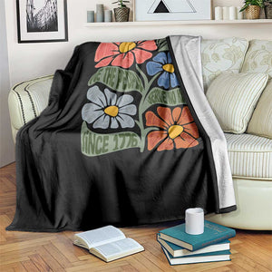 Wildflower Protest Throw Blanket We The People Serve No Kings TS12 Print Your Wear
