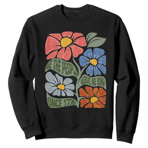 Wildflower Protest Sweatshirt We The People Serve No Kings TS12 Black Print Your Wear