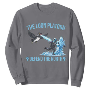 The Loon Platoon Defend The North Sweatshirt Minnesota Rebel Loon Resist TS12 Charcoal Print Your Wear