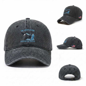 The Loon Platoon Defend The North Washed Cotton Baseball Cap Minnesota Rebel Loon Resist TS12 Washed Cap Universal Fit Dark Gray Print Your Wear