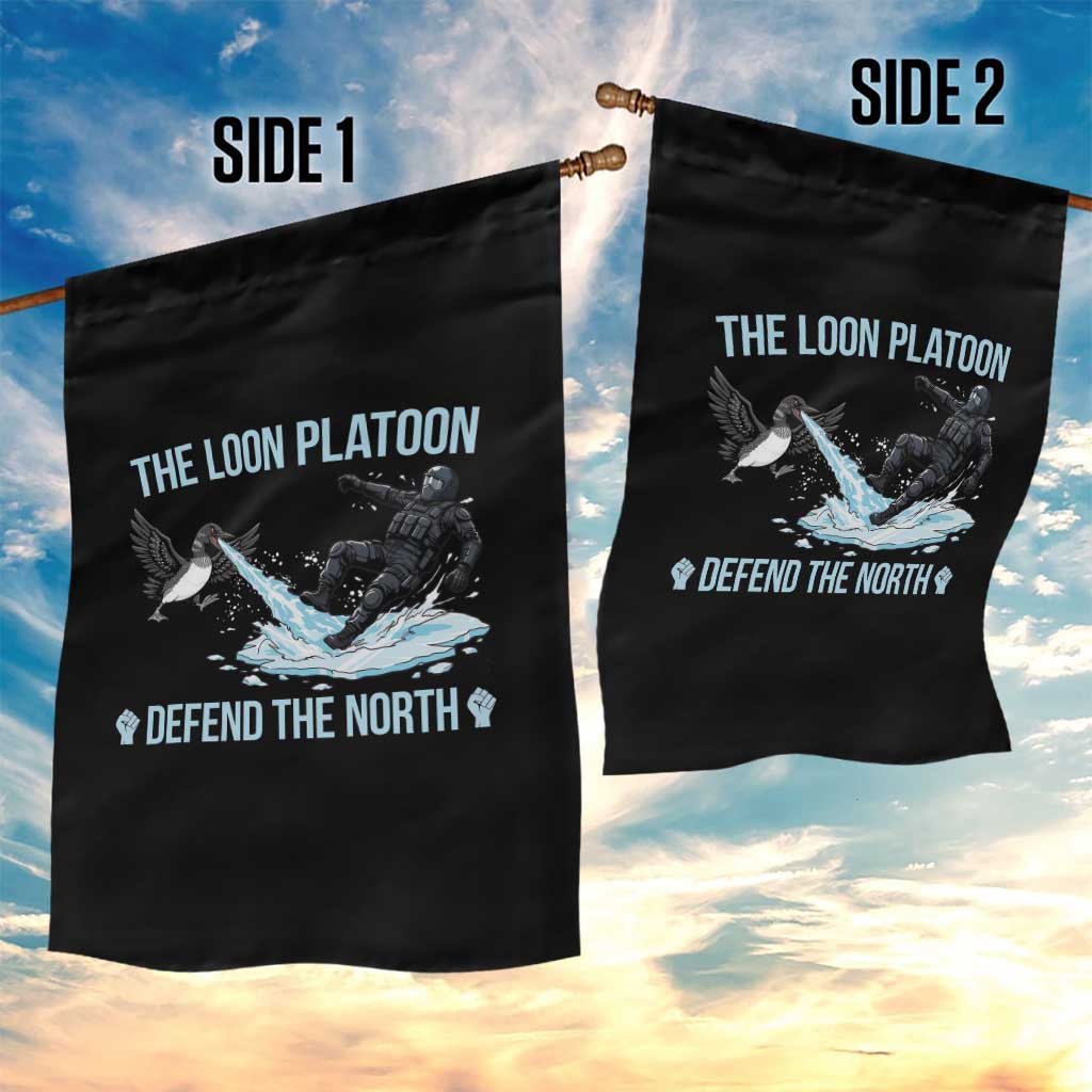 The Loon Platoon Defend The North Garden Flag Minnesota State Bird Rebel TS12 Print Your Wear