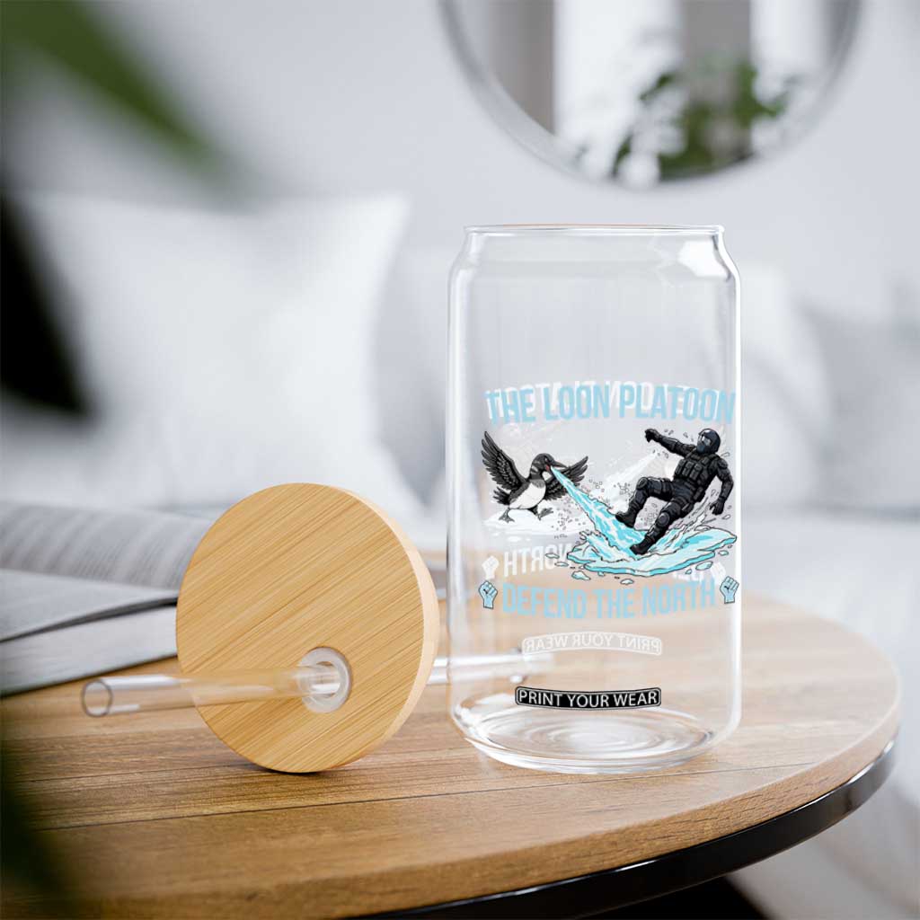 The Loon Platoon Defend The North Glass Can Minnesota State Bird Rebel TS12 Print Your Wear