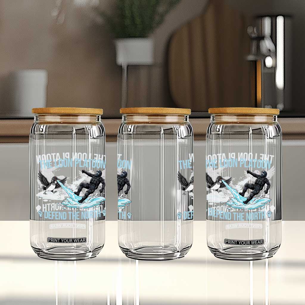 The Loon Platoon Defend The North Glass Can Minnesota State Bird Rebel TS12 Print Your Wear