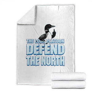 The Loon Platoon Defend The North Throw Blanket MN State Bird Loon Resistance TS12 White Print Your Wear
