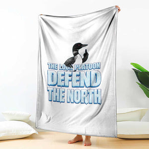 The Loon Platoon Defend The North Throw Blanket MN State Bird Loon Resistance TS12 Print Your Wear