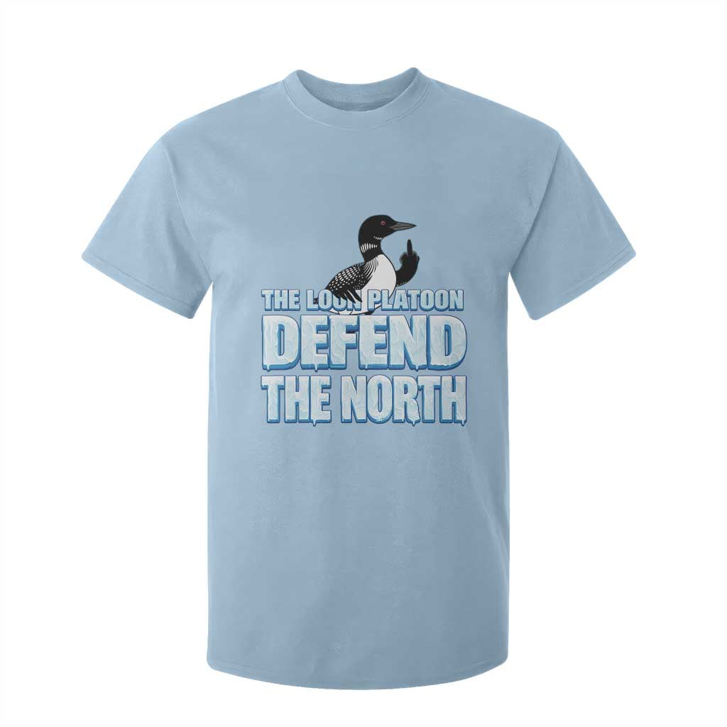 The Loon Platoon Defend The North T Shirt For Kid MN State Bird Loon Resistance TS12 Light Blue Print Your Wear
