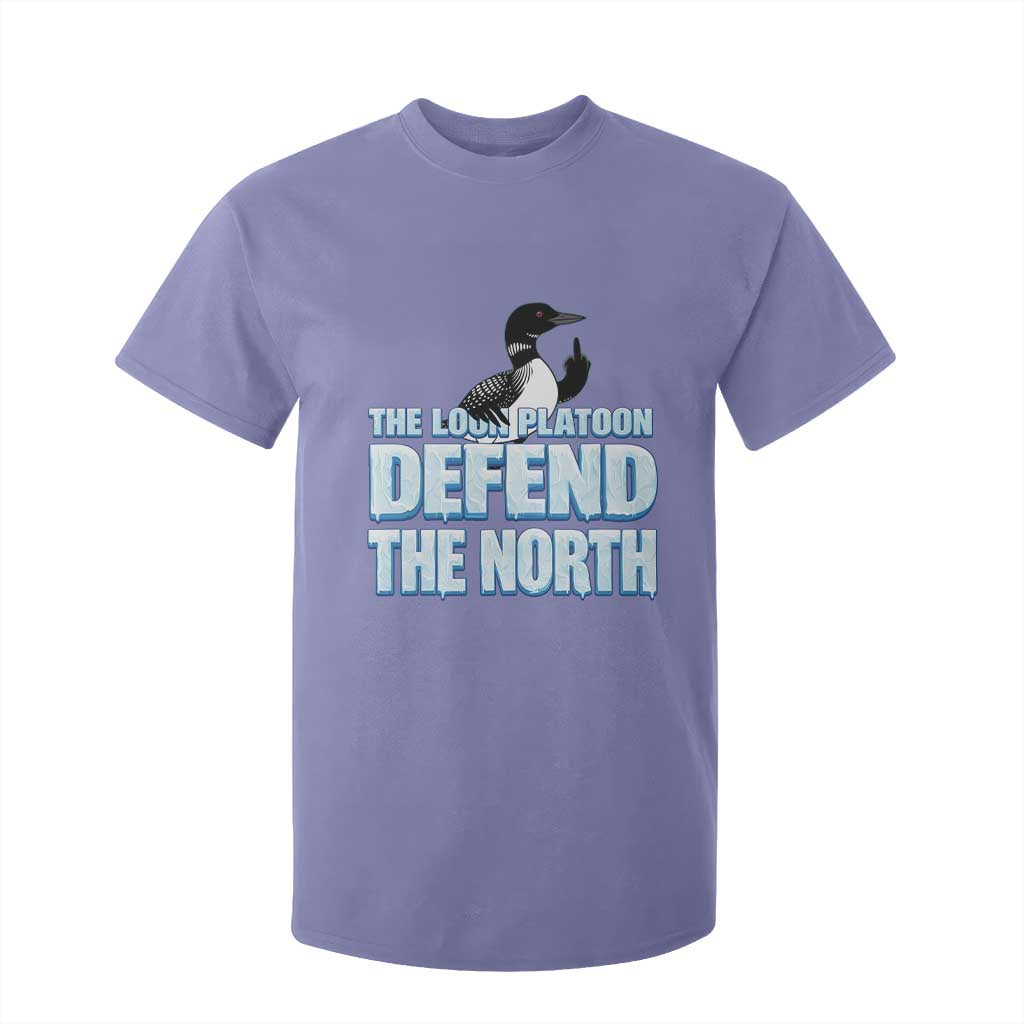 The Loon Platoon Defend The North T Shirt For Kid MN State Bird Loon Resistance TS12 Violet Print Your Wear