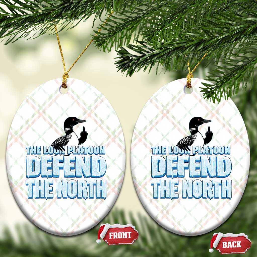 The Loon Platoon Defend The North Ceramic Ornament MN State Bird Loon Resistance TS12 Print Your Wear
