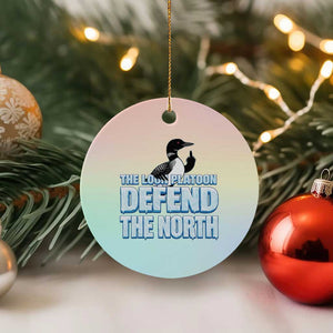 The Loon Platoon Defend The North Ceramic Ornament MN State Bird Loon Resistance TS12 1pc Pastel Print Your Wear