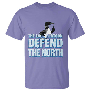 The Loon Platoon Defend The North T Shirt MN State Bird Loon Resistance TS12 Violet Print Your Wear