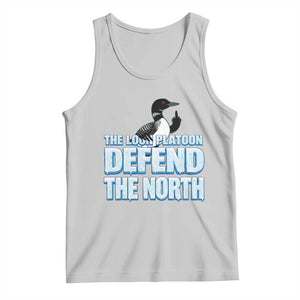 The Loon Platoon Defend The North Tank Top MN State Bird Loon Resistance TS12 Ash Print Your Wear