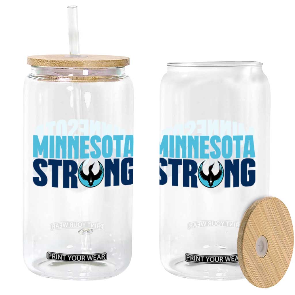 MN State Bird Loon Glass Can Minnesota Strong Pride TS12 Print Your Wear