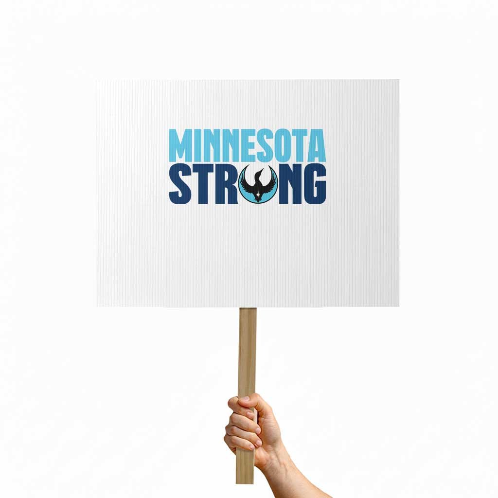 MN State Bird Loon Protest Sign Minnesota Strong Pride TS12 Horizontal 18