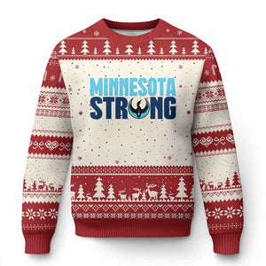 MN State Bird Loon Ugly Christmas Sweater Minnesota Strong Pride TS12 Beige Red Print Your Wear