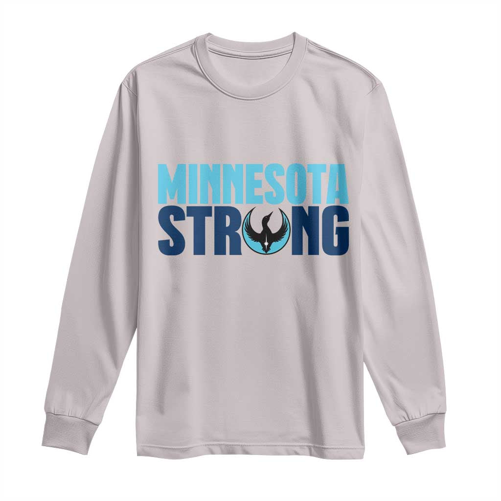 MN State Bird Loon Long Sleeve Shirt Minnesota Strong Pride TS12 Ice Gray Print Your Wear