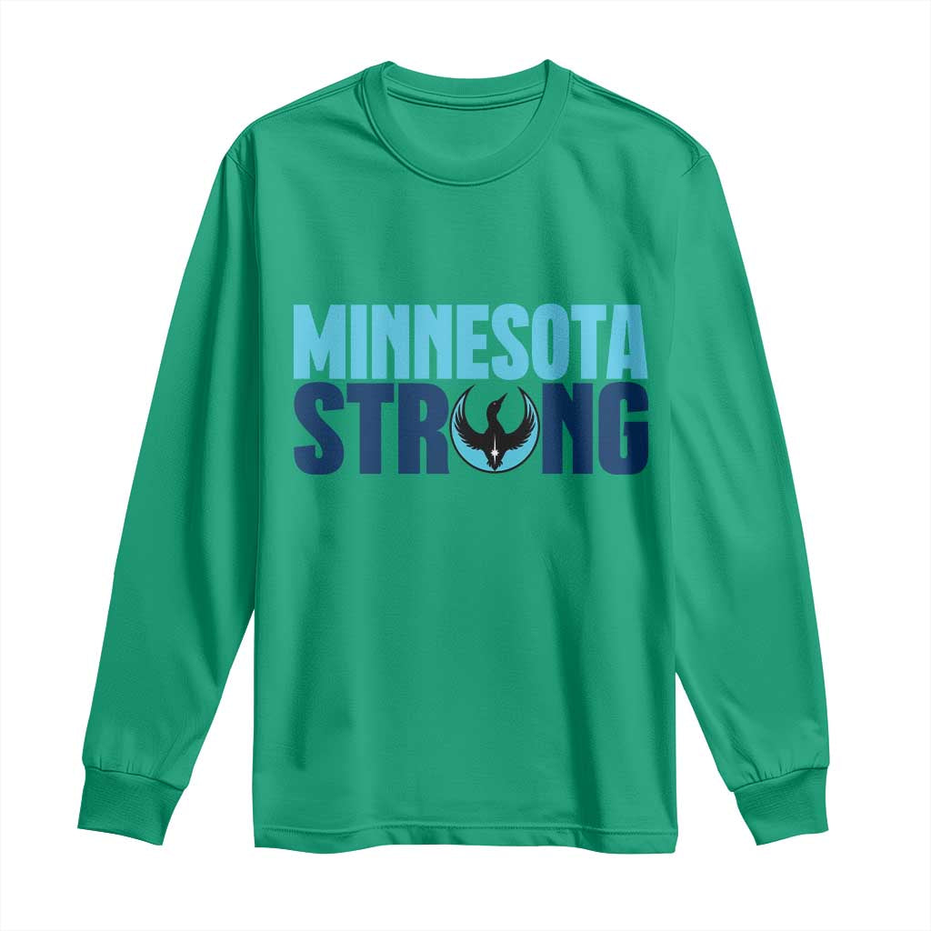 MN State Bird Loon Long Sleeve Shirt Minnesota Strong Pride TS12 Irish Green Print Your Wear