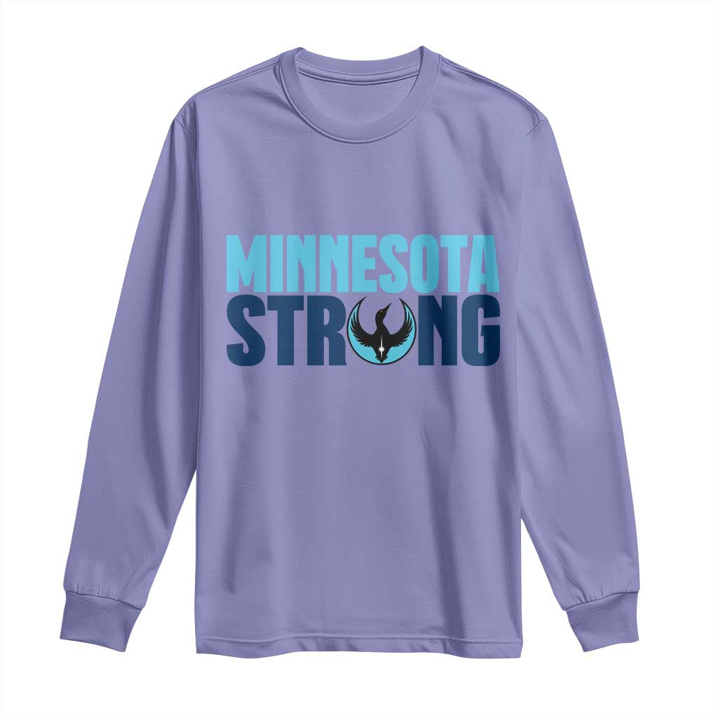 MN State Bird Loon Long Sleeve Shirt Minnesota Strong Pride TS12 Violet Print Your Wear