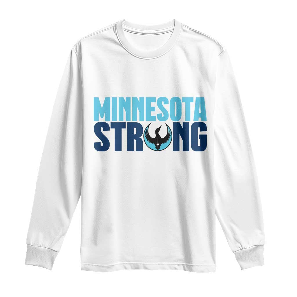 MN State Bird Loon Long Sleeve Shirt Minnesota Strong Pride TS12 White Print Your Wear