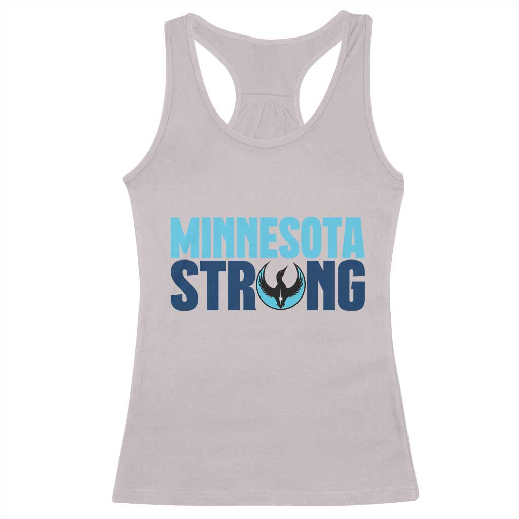 MN State Bird Loon Racerback Tank Top Minnesota Strong Pride TS12 Ice Gray Print Your Wear