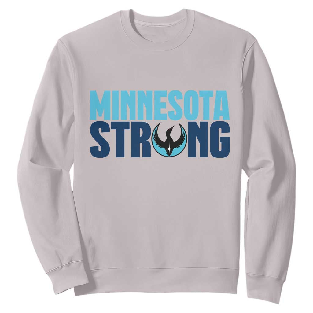 MN State Bird Loon Sweatshirt Minnesota Strong Pride TS12 Ice Gray Print Your Wear