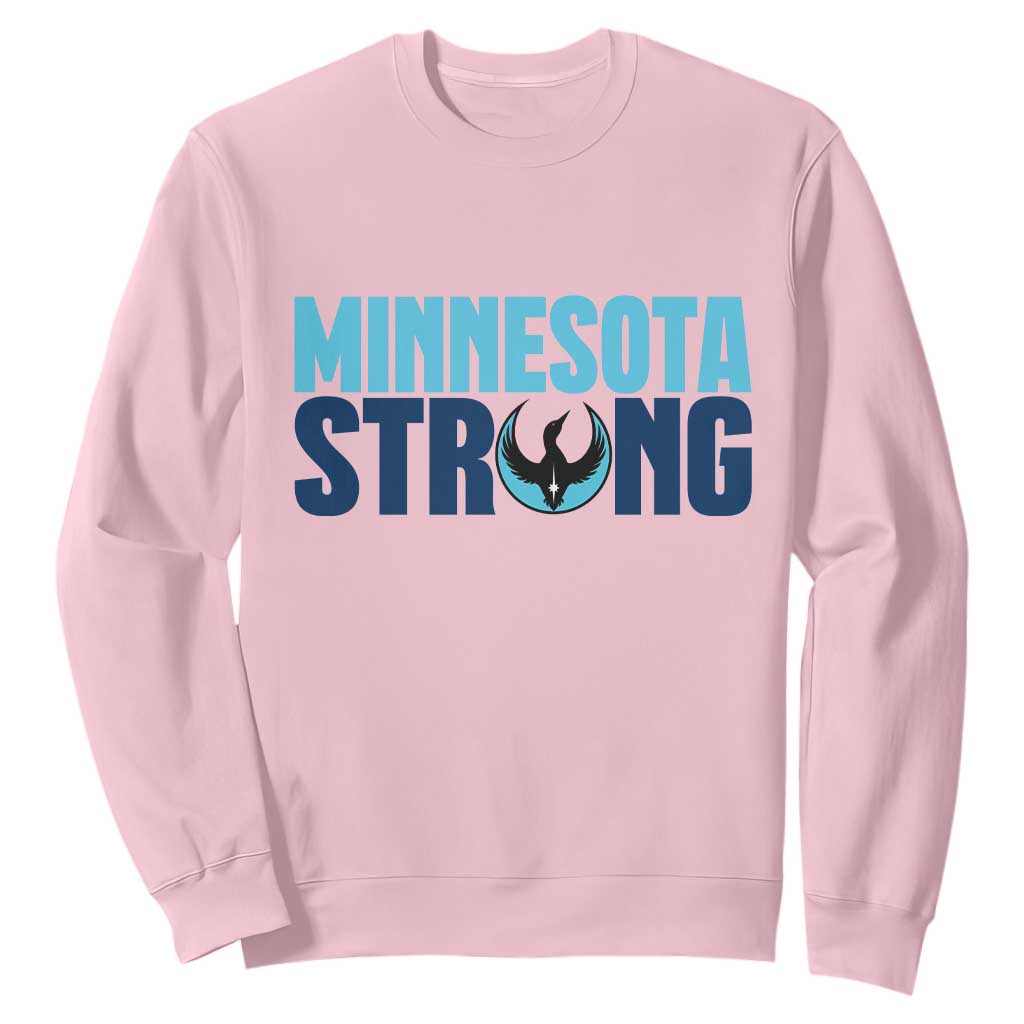 MN State Bird Loon Sweatshirt Minnesota Strong Pride TS12 Light Pink Print Your Wear
