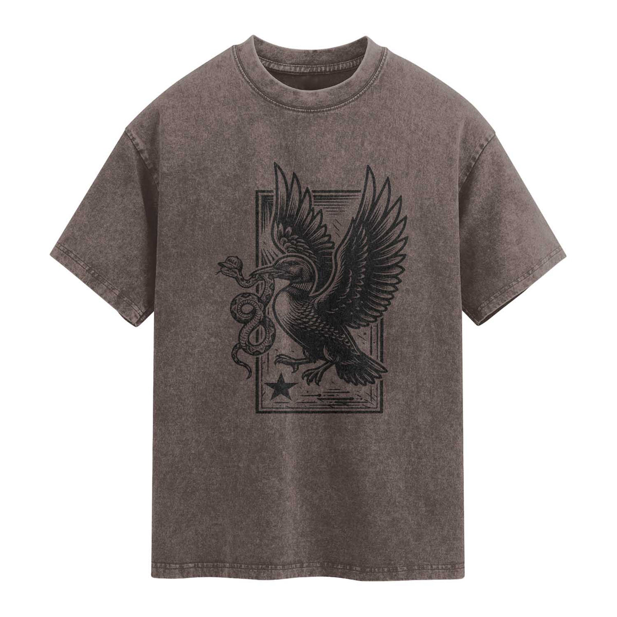 Rebel Loon Takes Down The Snake Washed Cotton T-Shirt Support MN Anti Ice Movement