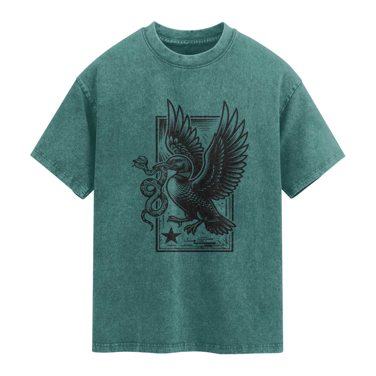 Rebel Loon Takes Down The Snake Washed Cotton T-Shirt Support MN Anti Ice Movement
