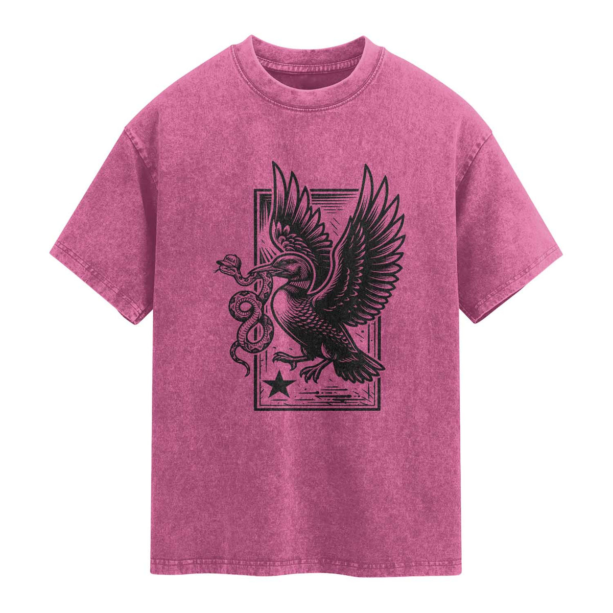 Rebel Loon Takes Down The Snake Washed Cotton T-Shirt Support MN Anti Ice Movement