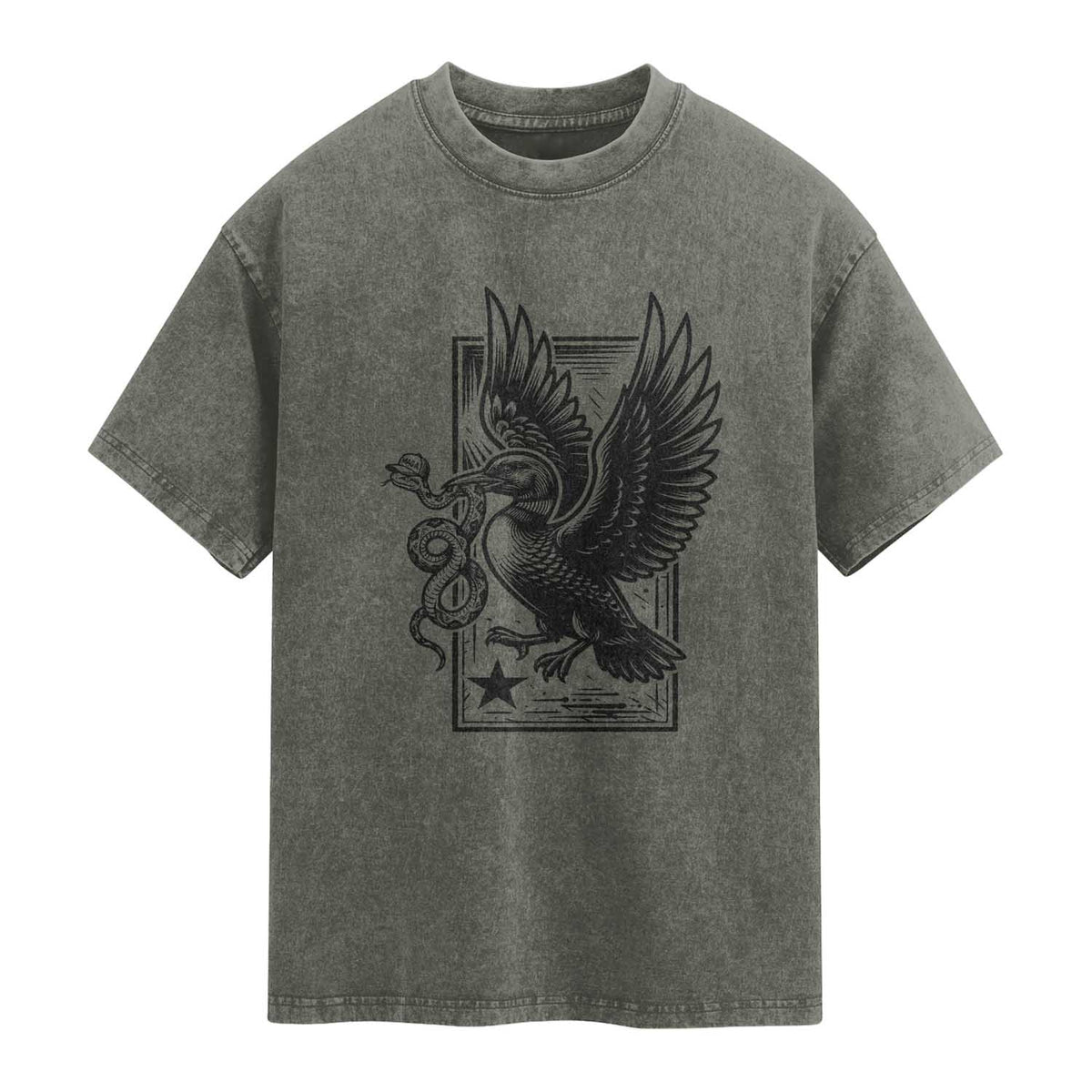 Rebel Loon Takes Down The Snake Washed Cotton T-Shirt Support MN Anti Ice Movement